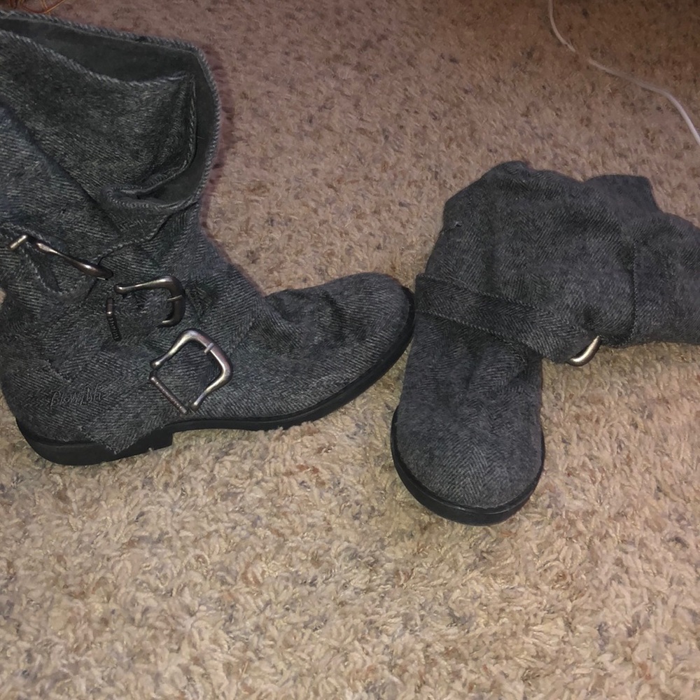 Size 6.5 gray slouch boots